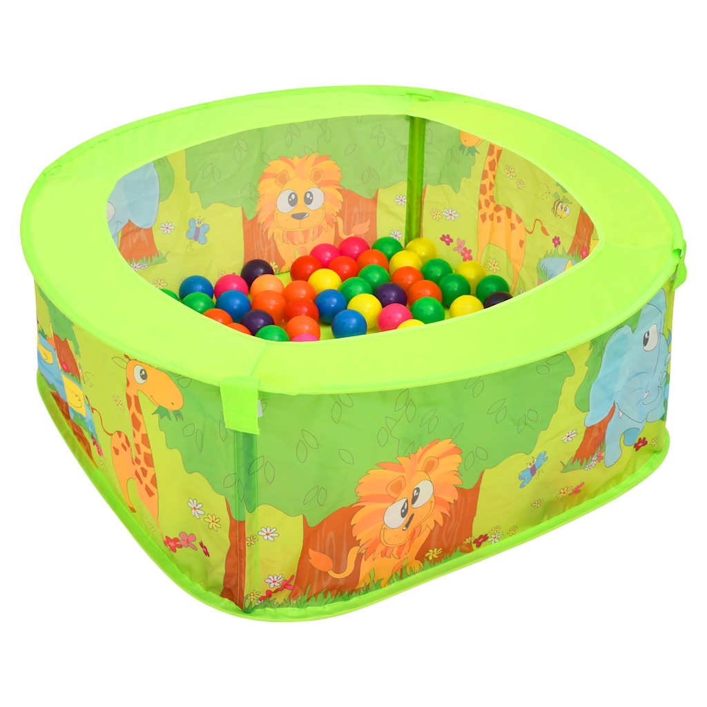 Vetonek Piscina de bolas con 50 bolas para niños 75x75x32 cm