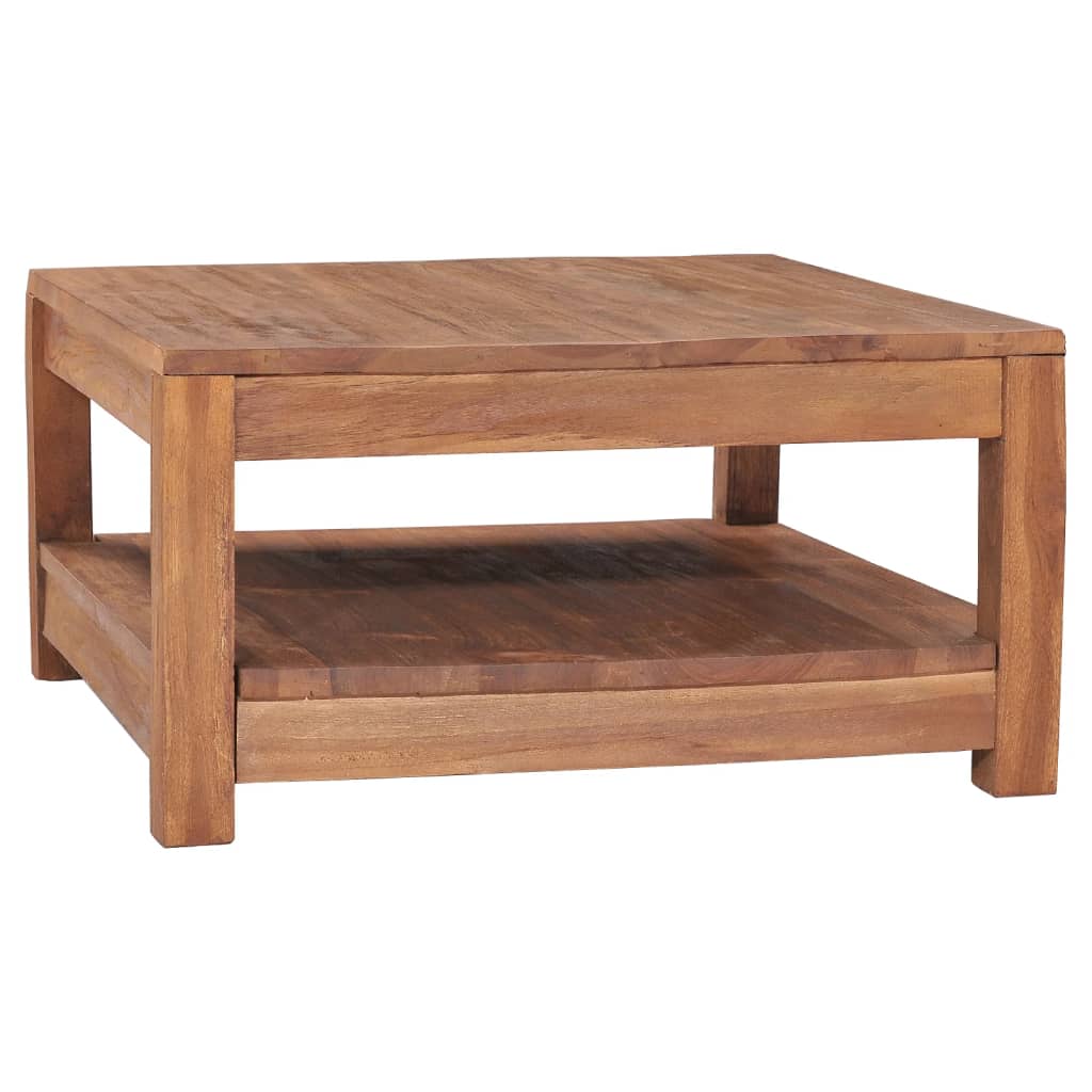 Vetonek Mesa de centro de madera maciza de teca 68x67x35 cm