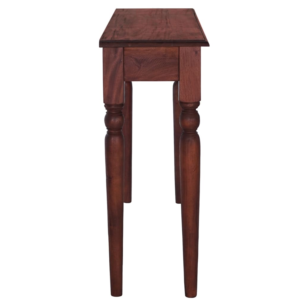 Mesa consola clásica de madera maciza caoba marrón 110x30x75cm