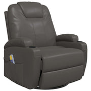 Vetonek Anthracite Gray Faux Leather Rocking Massage Chair