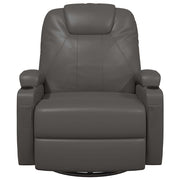Anthracite Gray Synthetic Leather Rocking Massage Chair v7209 - Vetonek