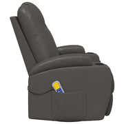 Anthracite Gray Synthetic Leather Rocking Massage Chair v7209 - Vetonek