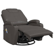 Anthracite Gray Synthetic Leather Rocking Massage Chair v7209 - Vetonek