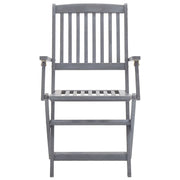 Folding garden chairs 8 units solid acacia wood v8534 - Vetonek