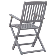 Folding garden chairs 8 units solid acacia wood v8534 - Vetonek