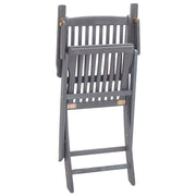 Folding garden chairs 8 units solid acacia wood v8534 - Vetonek