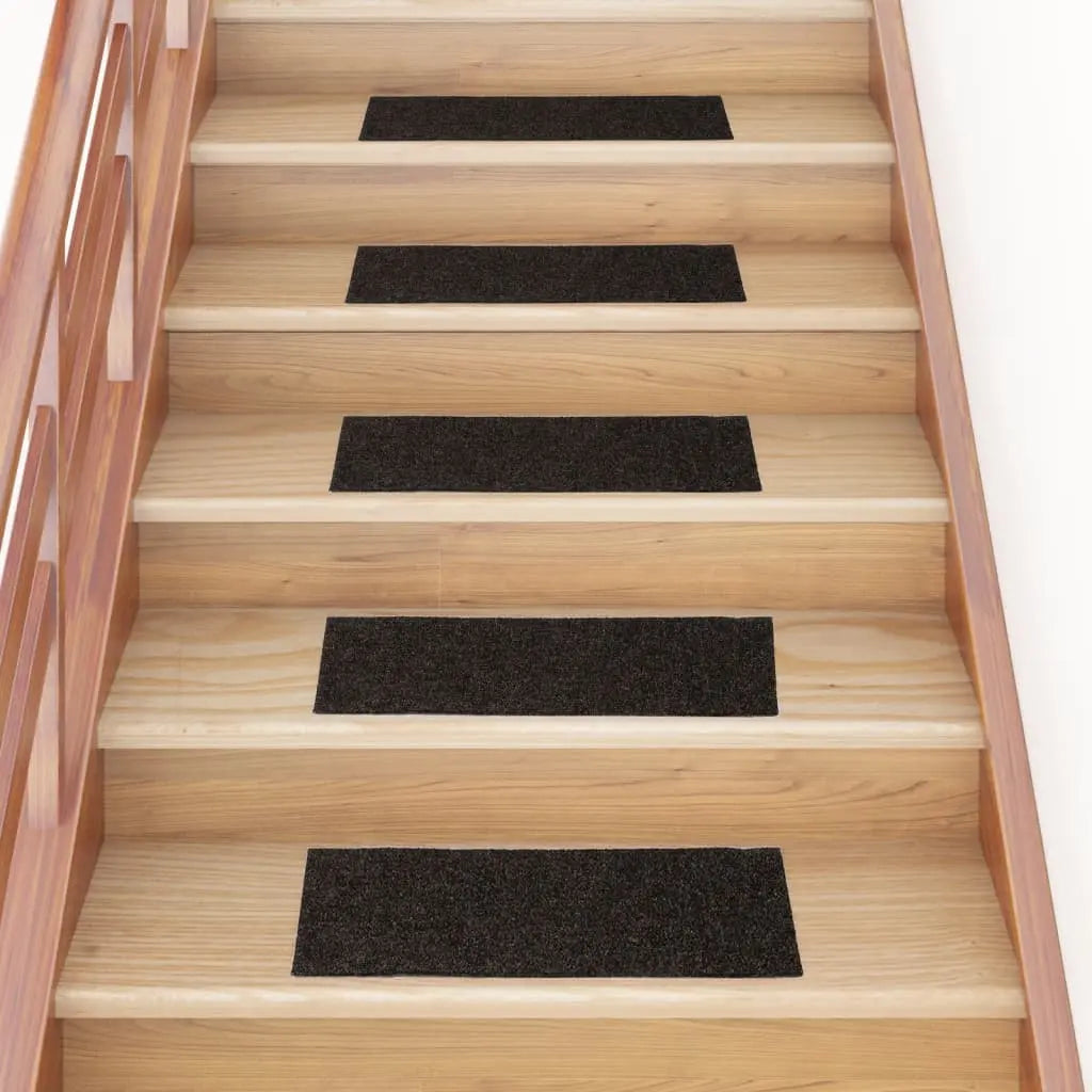 Vetonek Alfombrilla autoadhesiva escalera 15 uds marrón 60x25 cm