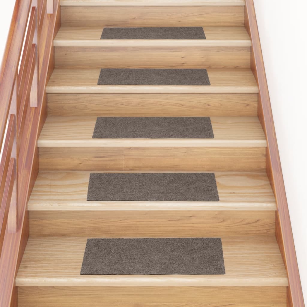 Vetonek Alfombrilla autoadhesiva escalera 15 uds crema 60x25 cm