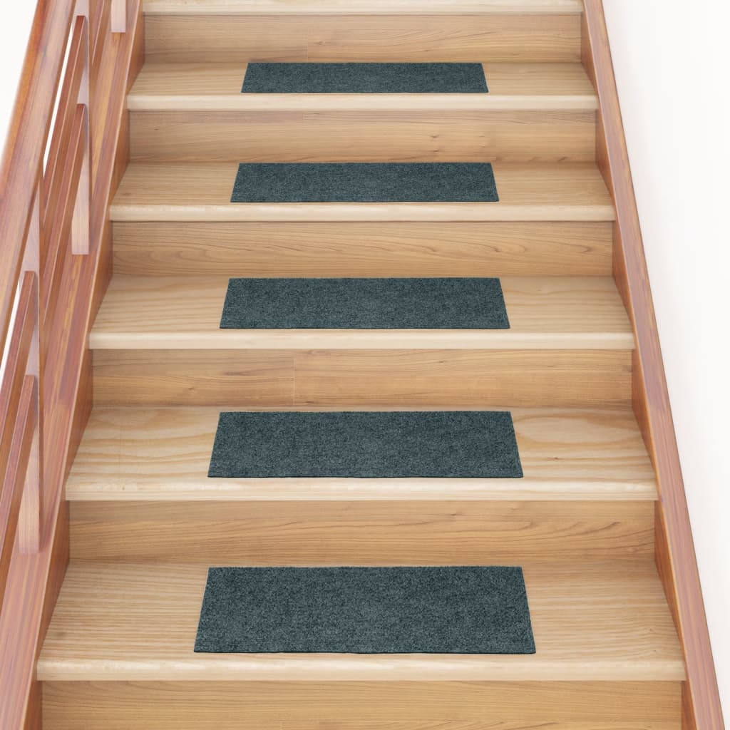 Vetonek Alfombrilla autoadhesiva escalera 15 uds verde 60x25 cm