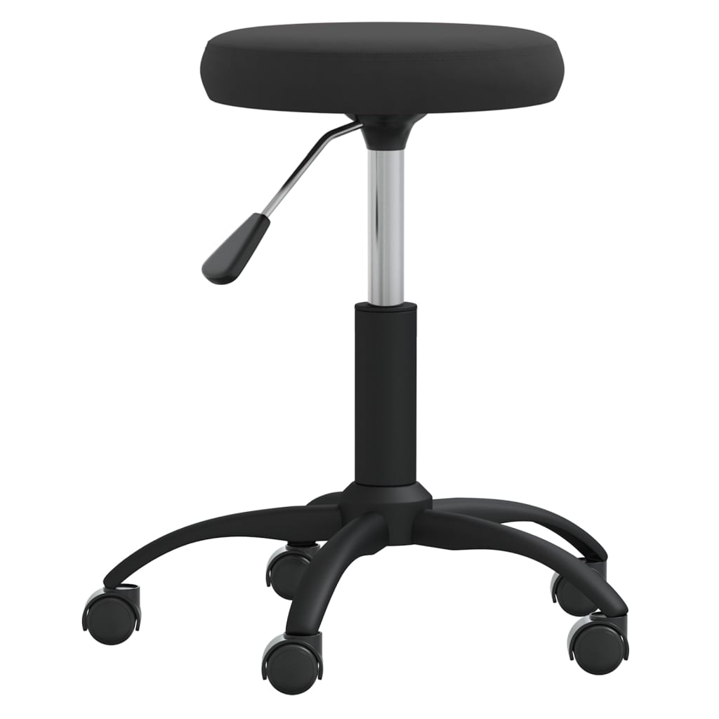 Silla de oficina giratoria de terciopelo negro vidaXL