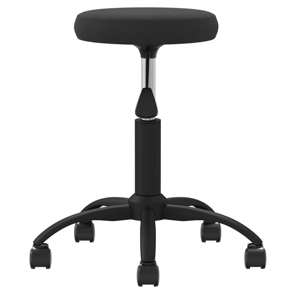 Silla de oficina giratoria de terciopelo negro vidaXL