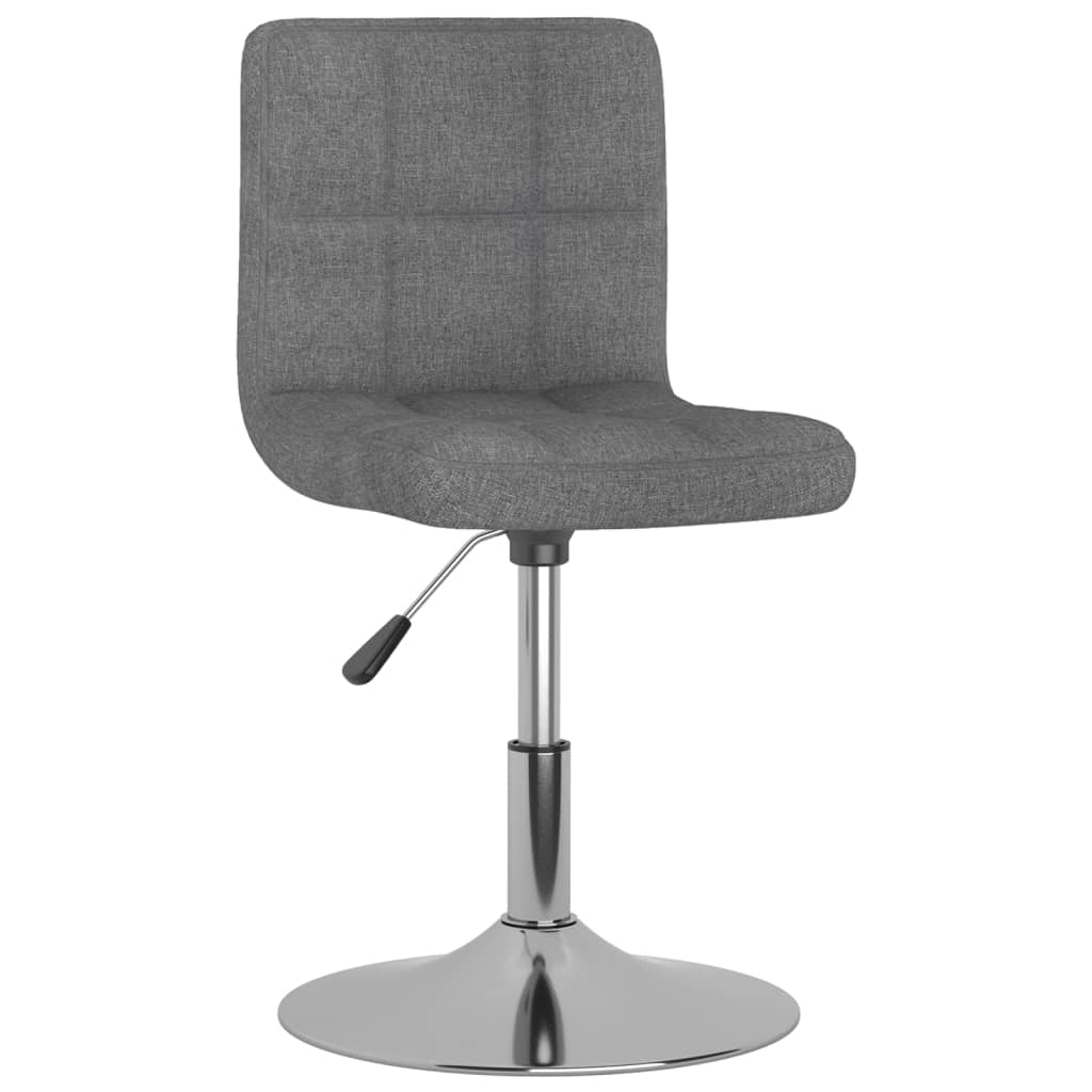 Rotating dining chairs 2 units clear gray fabric