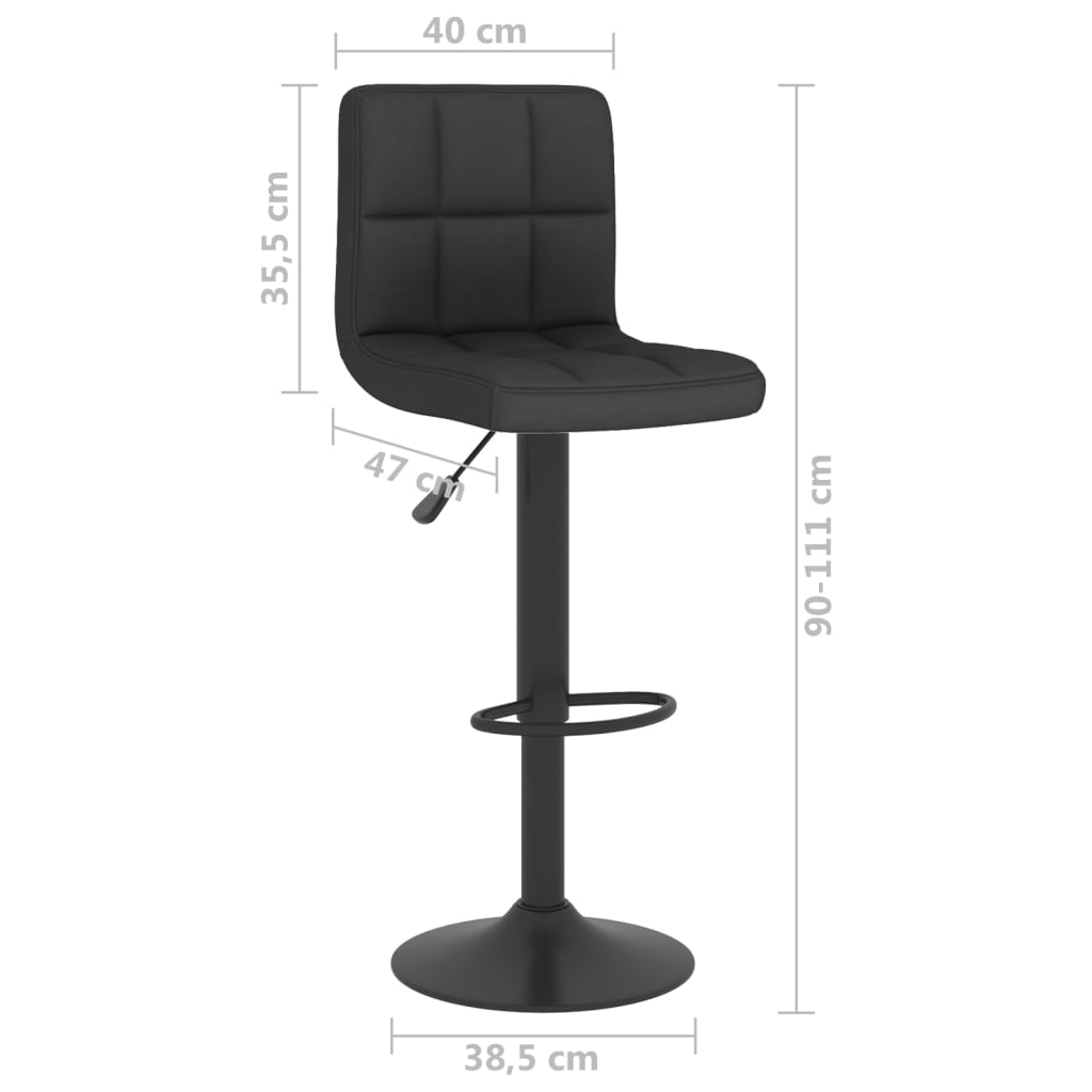 Taburete de cocina de tela negro vidaXL