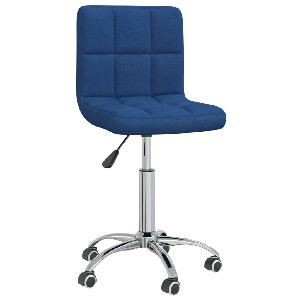 Silla de oficina giratoria de tela azul vidaXL