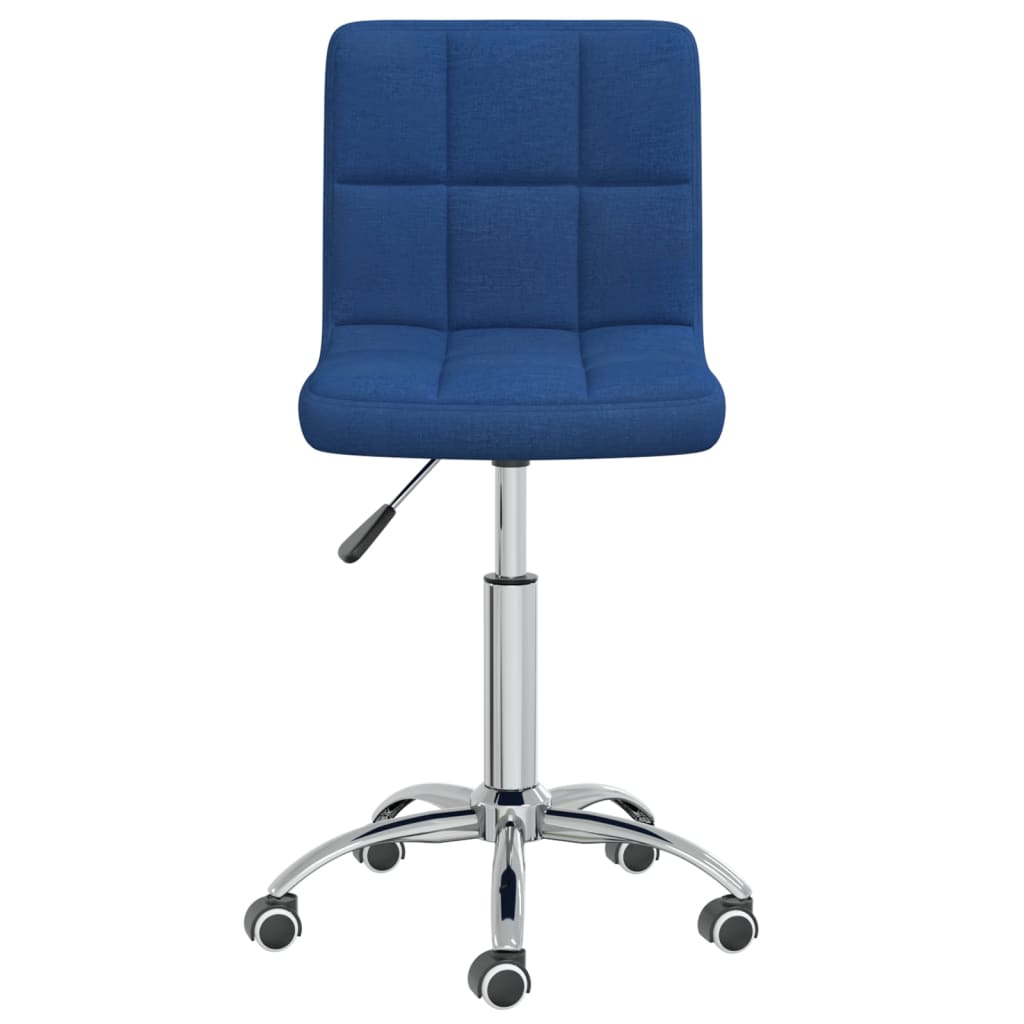 Silla de oficina giratoria de tela azul vidaXL