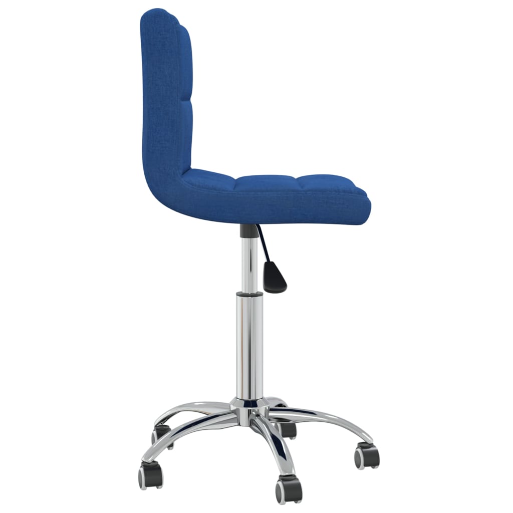 Silla de oficina giratoria de tela azul vidaXL