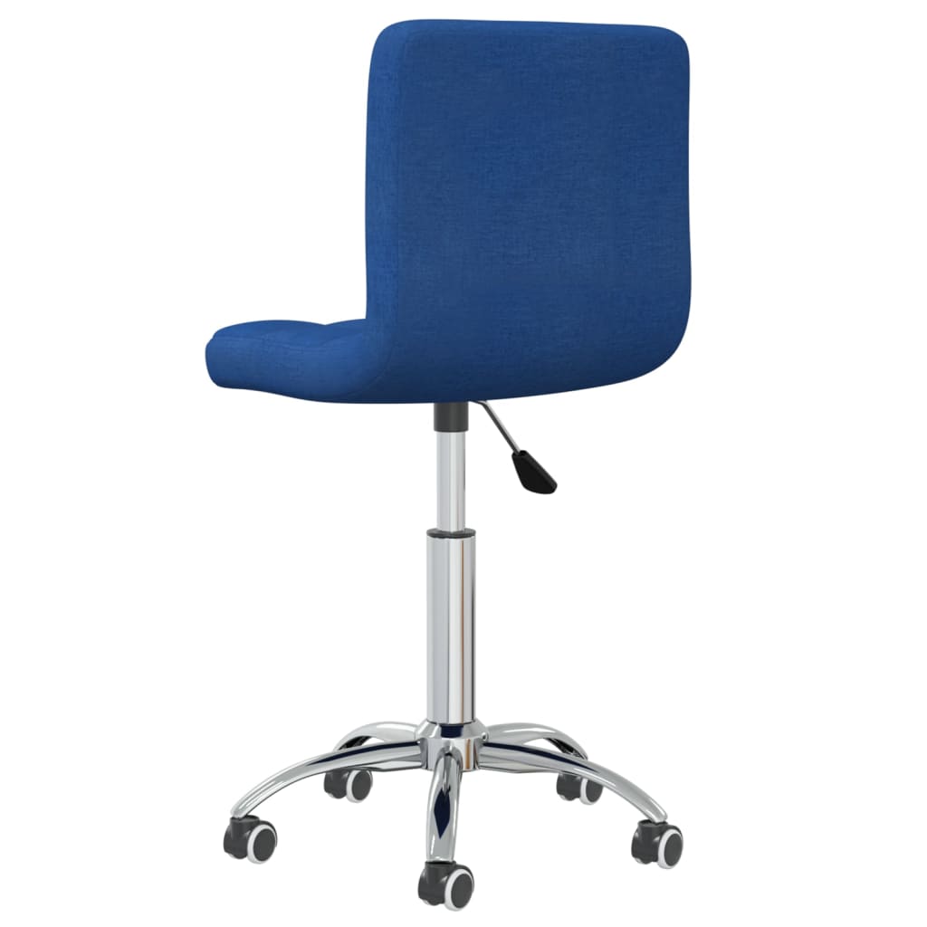 Silla de oficina giratoria de tela azul vidaXL