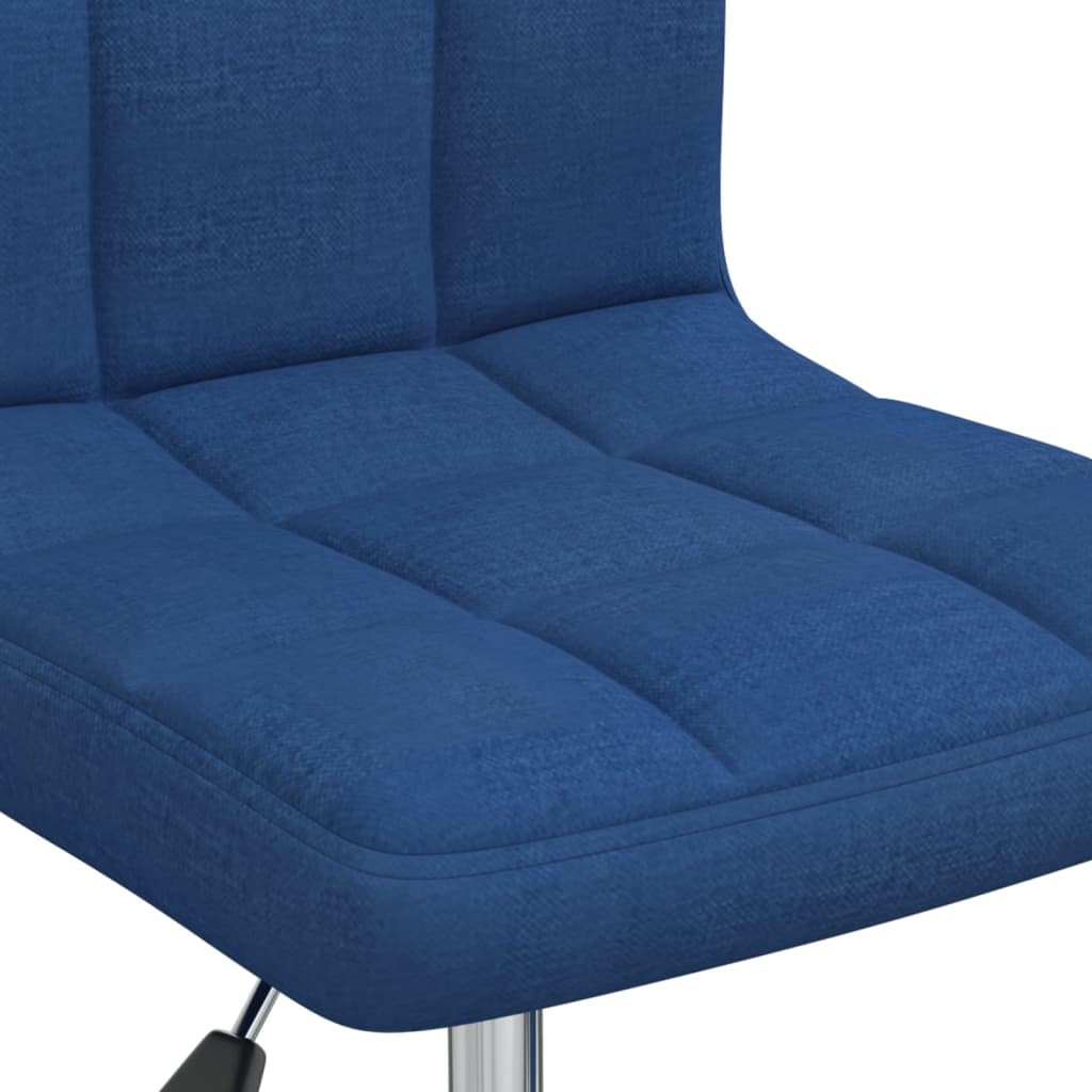 Silla de oficina giratoria de tela azul vidaXL