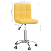 Mustard Yellow Fabric Swivel Office Chair V7009 Vetonek