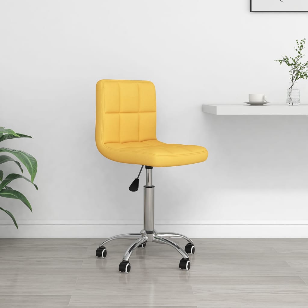 Mustard Yellow Fabric Swivel Office Chair V7009 Vetonek