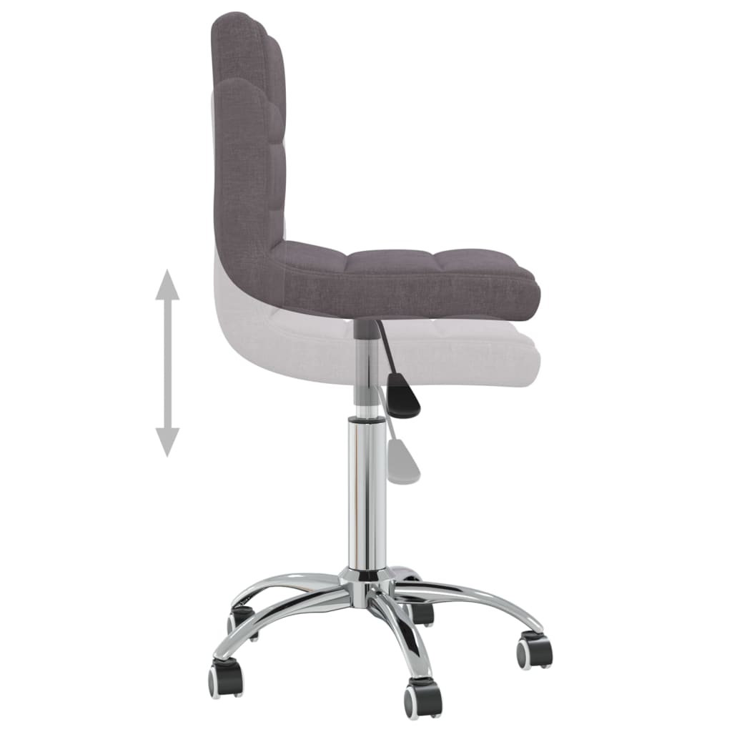 Silla de oficina giratoria tela gris taupe vidaXL