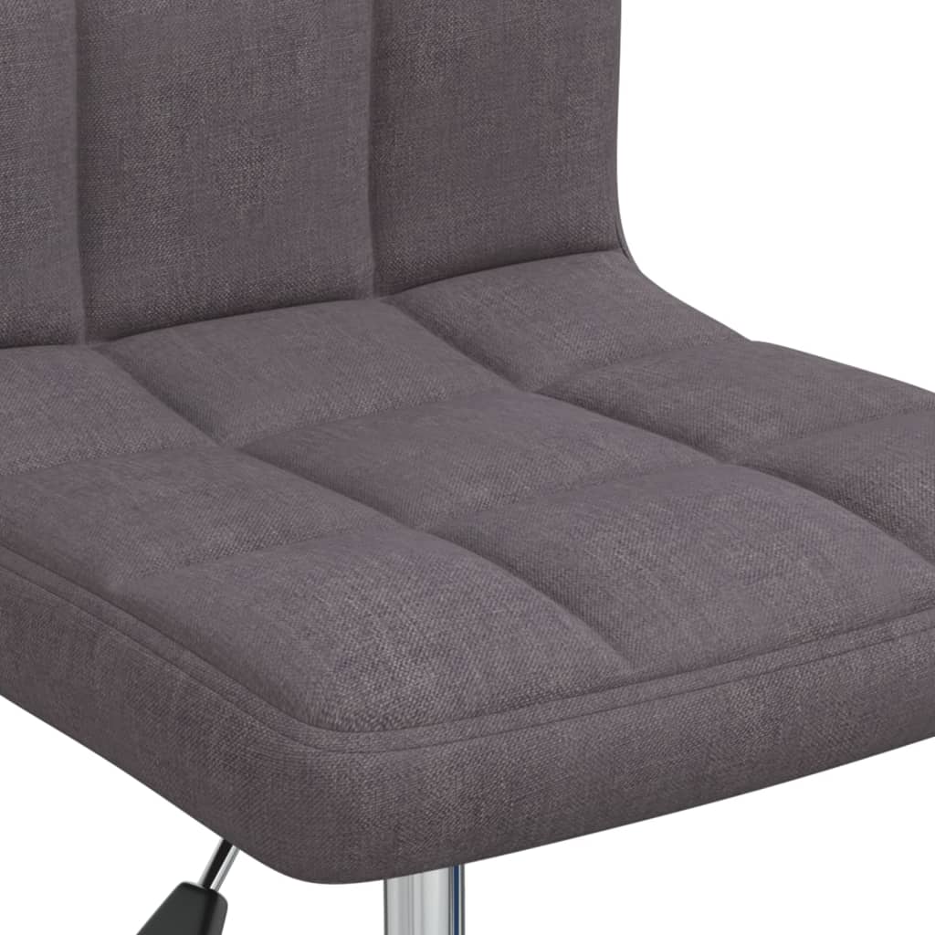 Silla de oficina giratoria tela gris taupe vidaXL