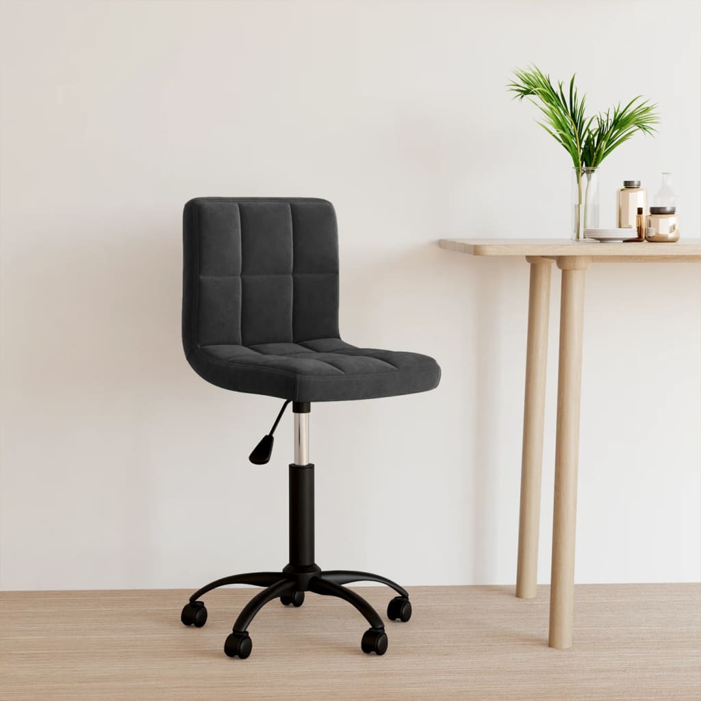 Vetonek Silla de oficina giratoria de terciopelo negro