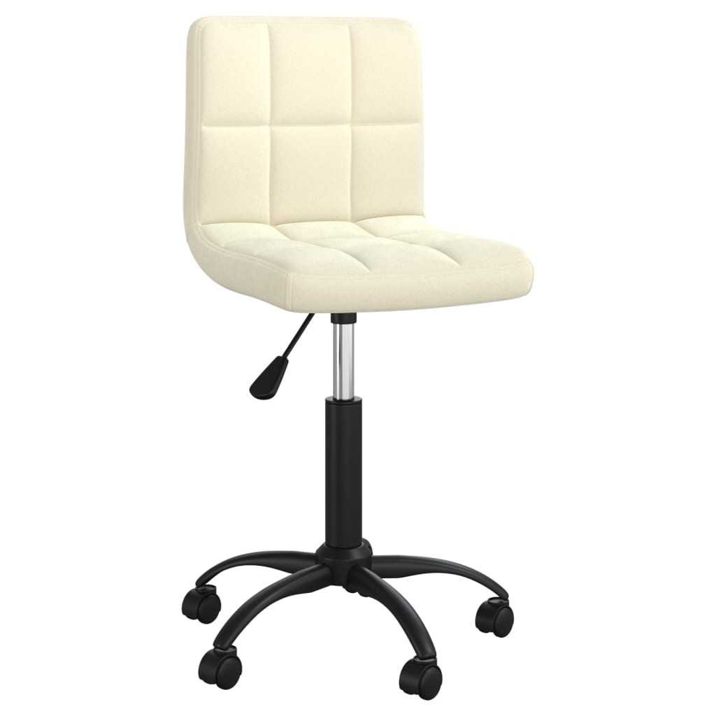 Silla de oficina giratoria de terciopelo crema vidaXL