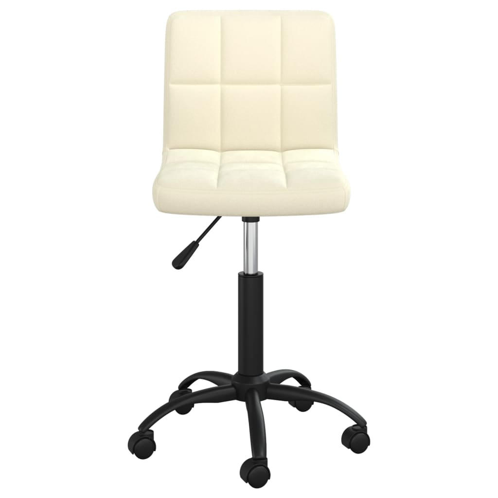 Silla de oficina giratoria de terciopelo crema vidaXL