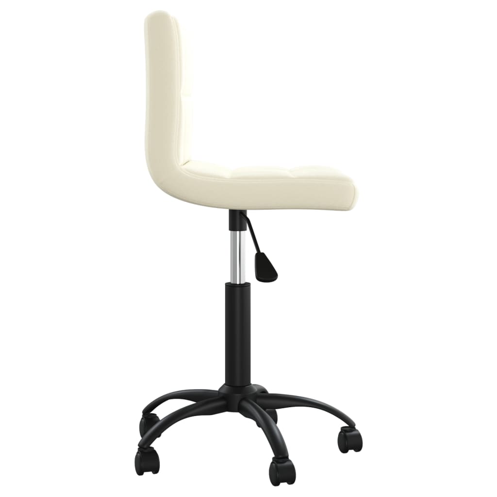 Silla de oficina giratoria de terciopelo crema vidaXL