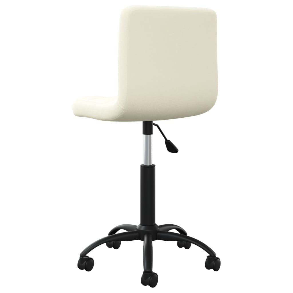 Silla de oficina giratoria de terciopelo crema vidaXL