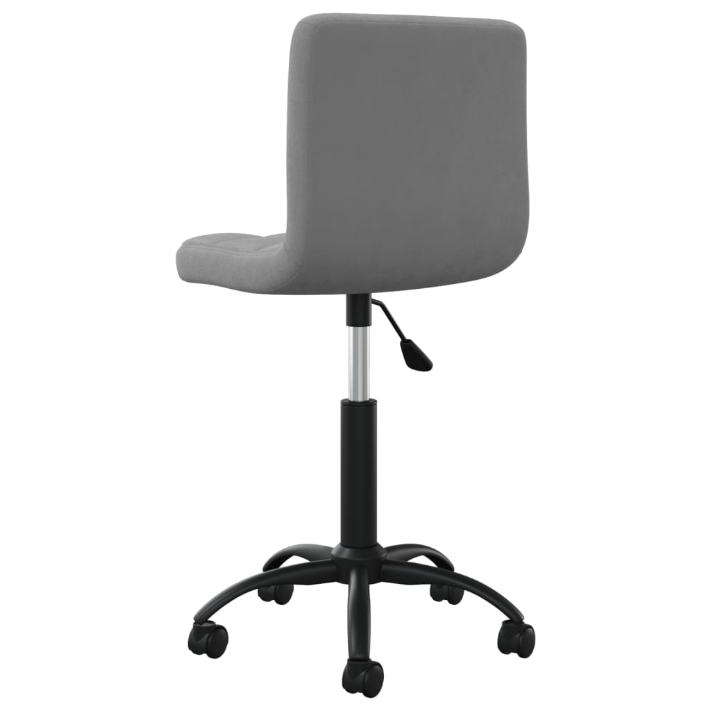 Silla de oficina giratoria de terciopelo gris oscuro vidaXL