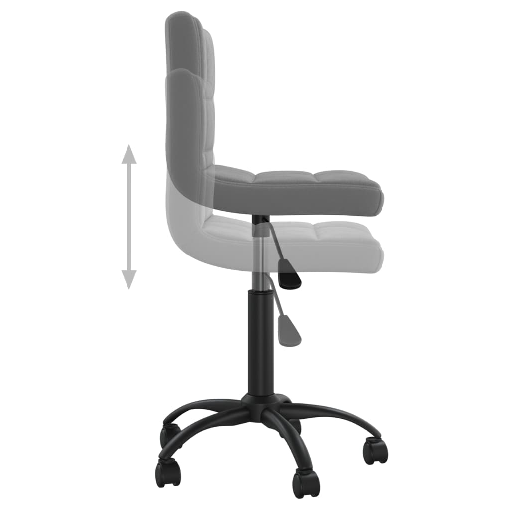 Silla de oficina giratoria de terciopelo gris oscuro vidaXL