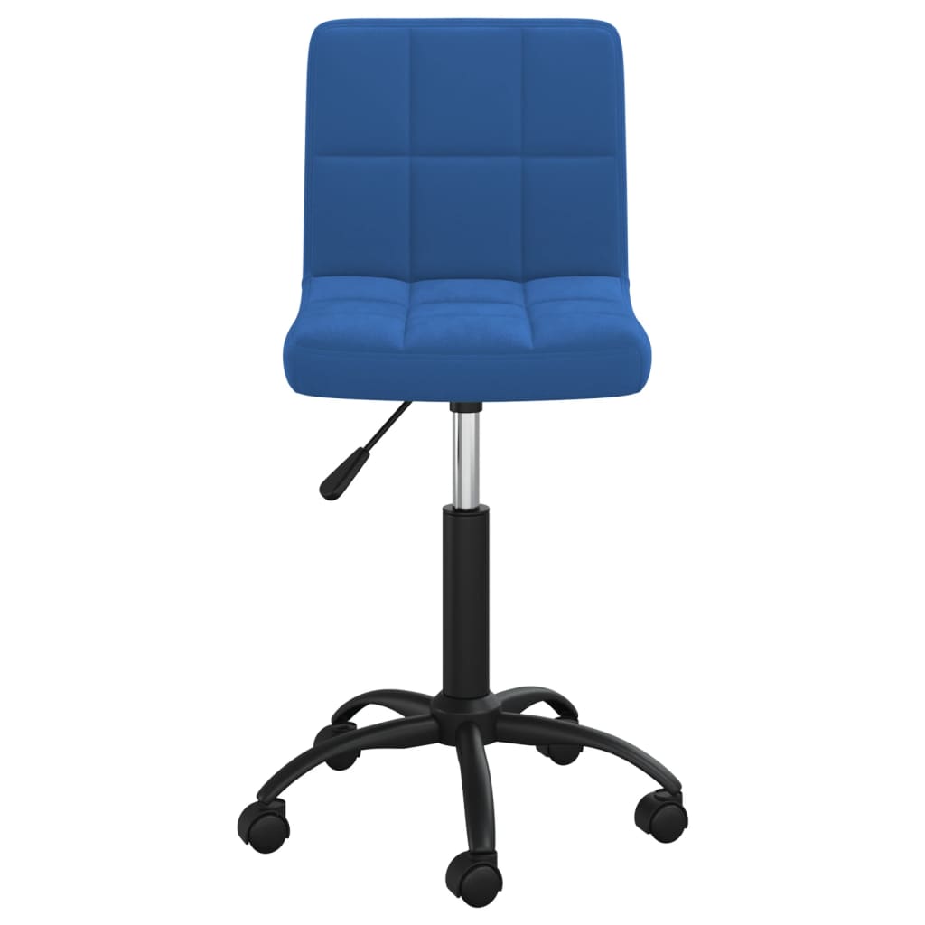 Silla de oficina giratoria de terciopelo azul vidaXL