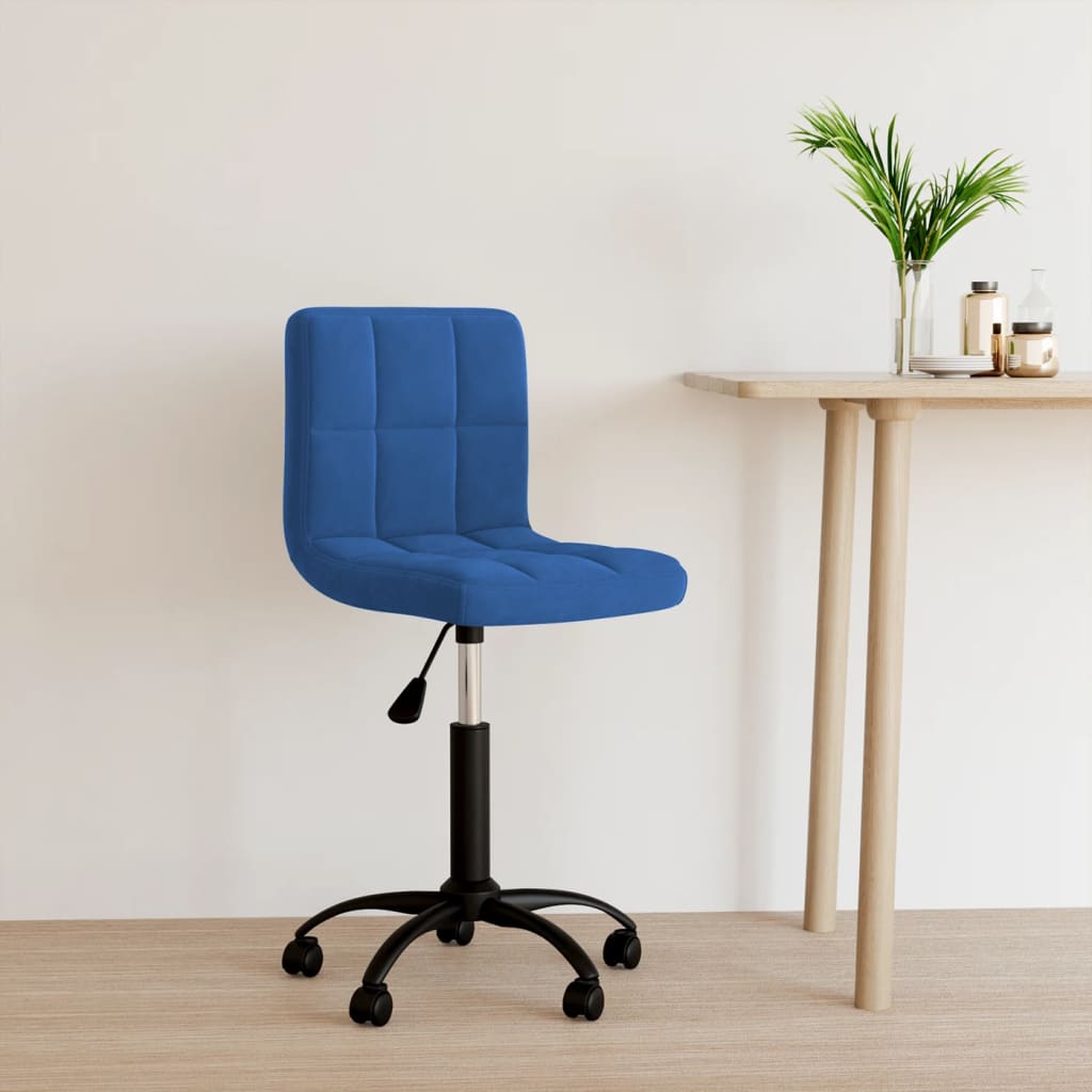 Vetonek Silla de oficina giratoria de terciopelo azul