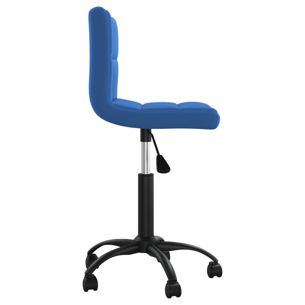 Silla de oficina giratoria de terciopelo azul vidaXL