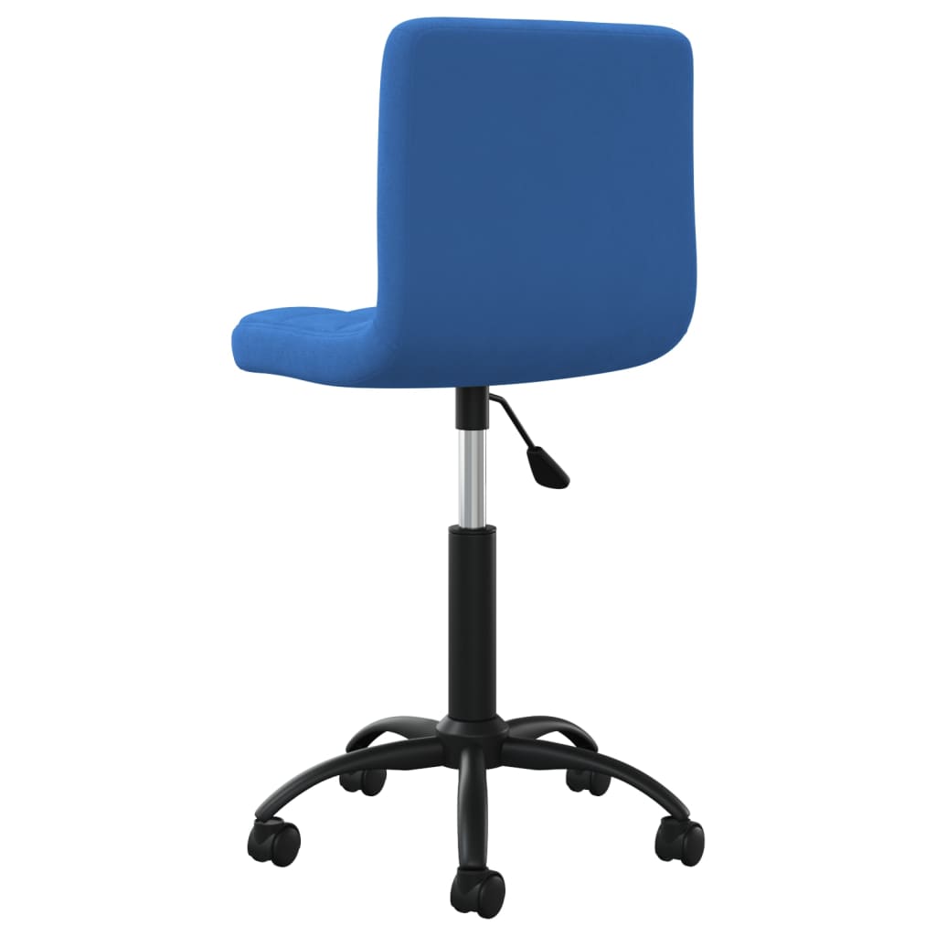 Silla de oficina giratoria de terciopelo azul vidaXL