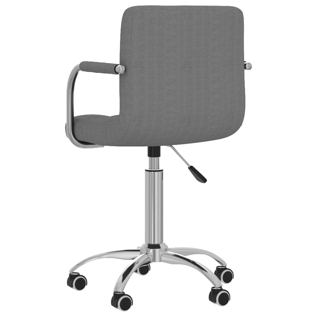 Silla de oficina giratoria de tela gris claro vidaXL