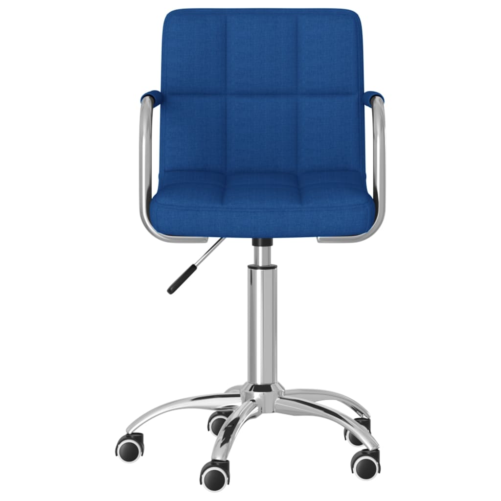 Silla de oficina giratoria de tela azul vidaXL