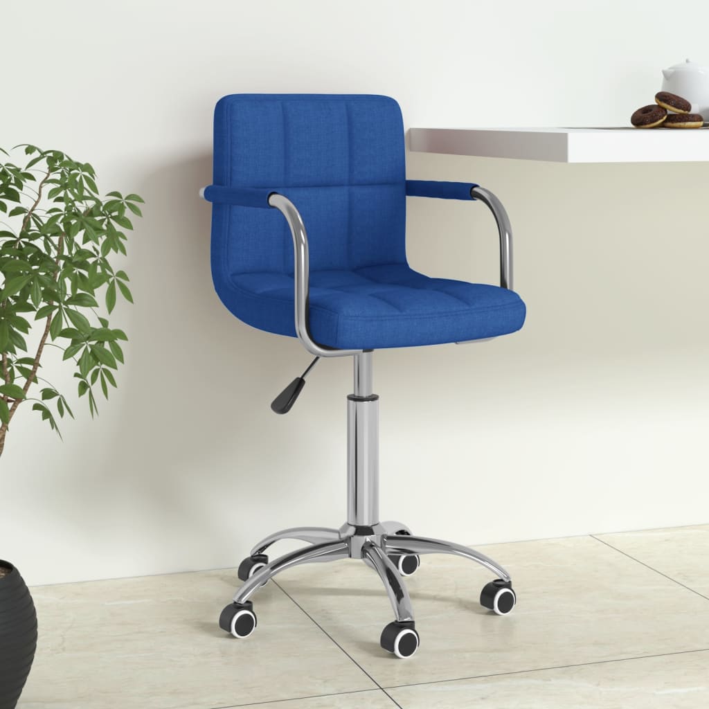 Vetonek Silla de oficina giratoria de tela azul