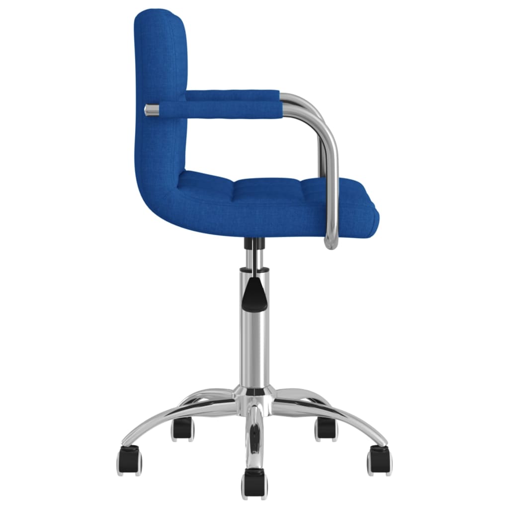 Silla de oficina giratoria de tela azul vidaXL