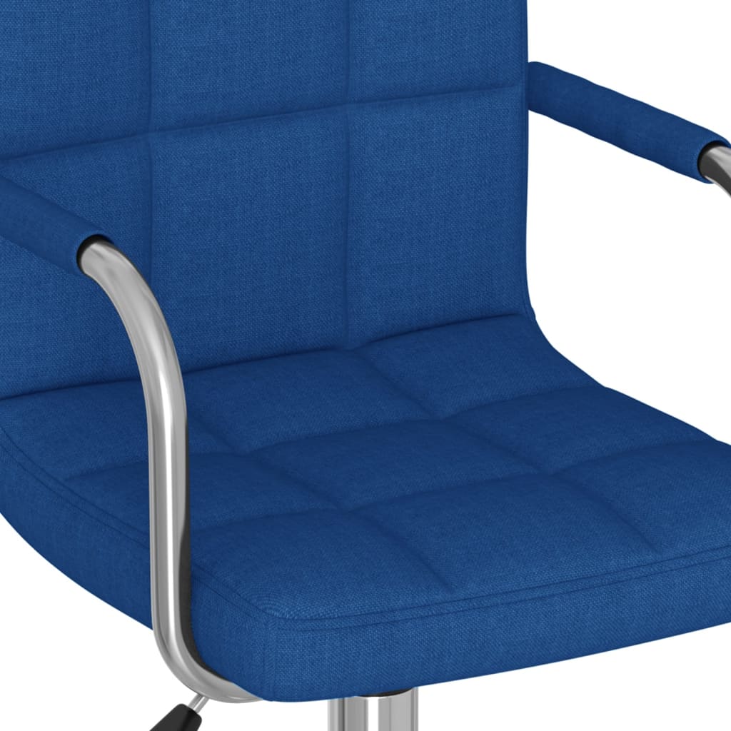 Silla de oficina giratoria de tela azul vidaXL