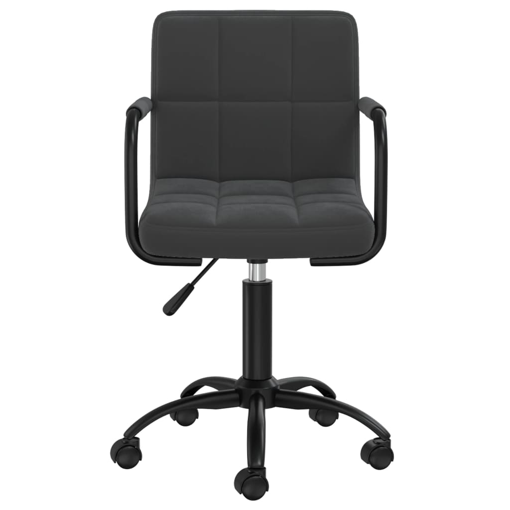 Silla de oficina giratoria de terciopelo negro