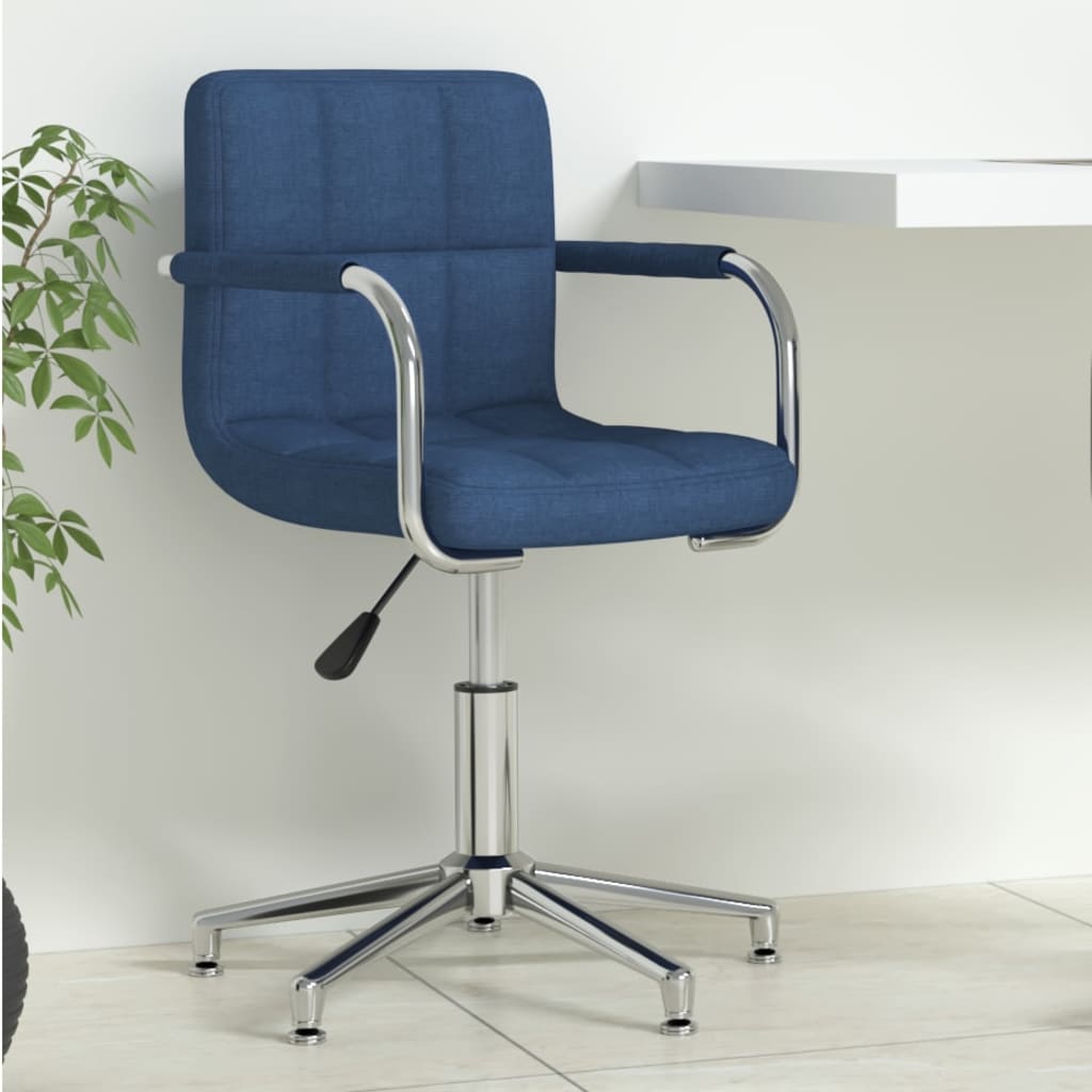 Vetonek Silla de oficina giratoria de tela azul