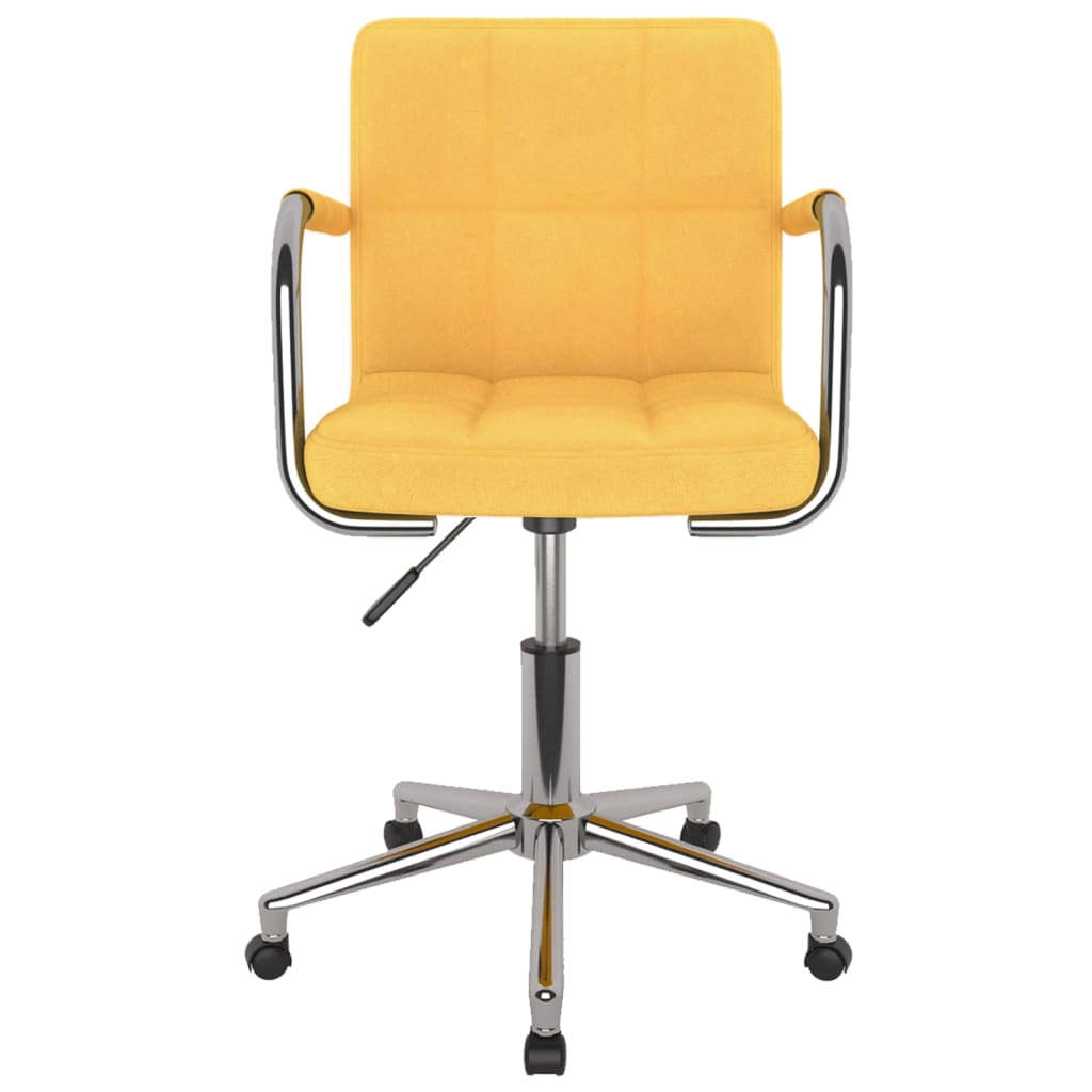 Chaise de bureau en tissu jaune mustaza