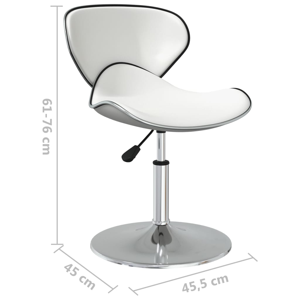 Sillas de comedor 2 unidades cuero sintético blanco vidaXL