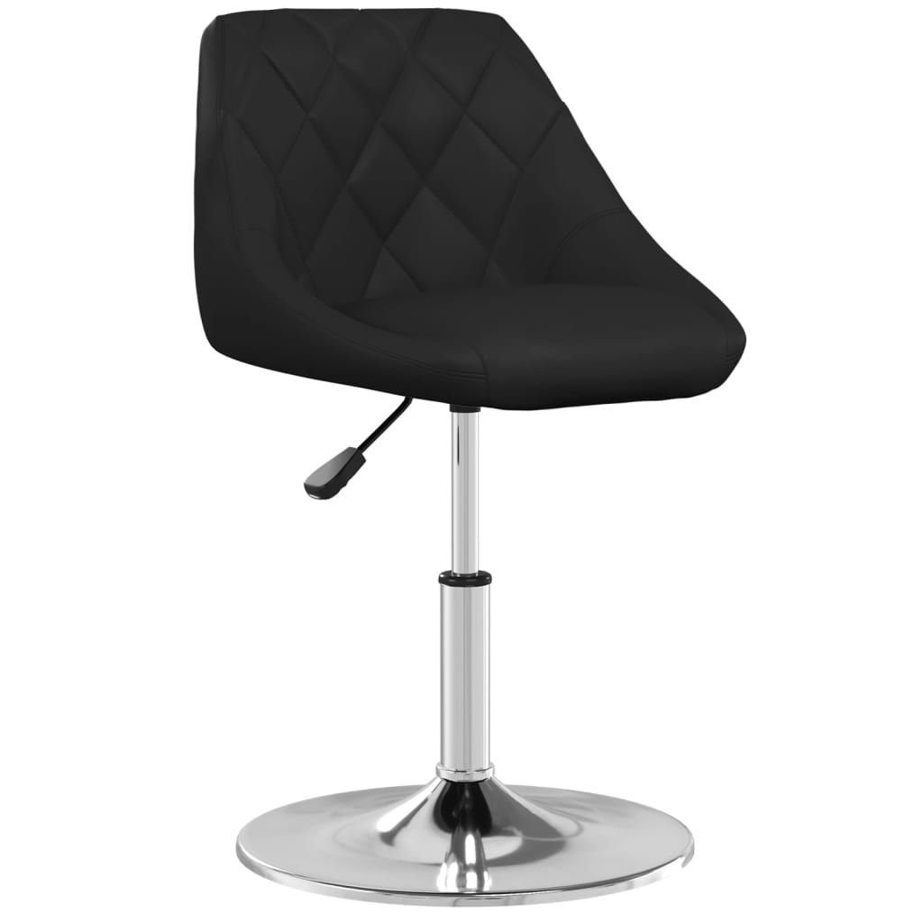 Silla de comedor de cuero sintético negra vidaXL