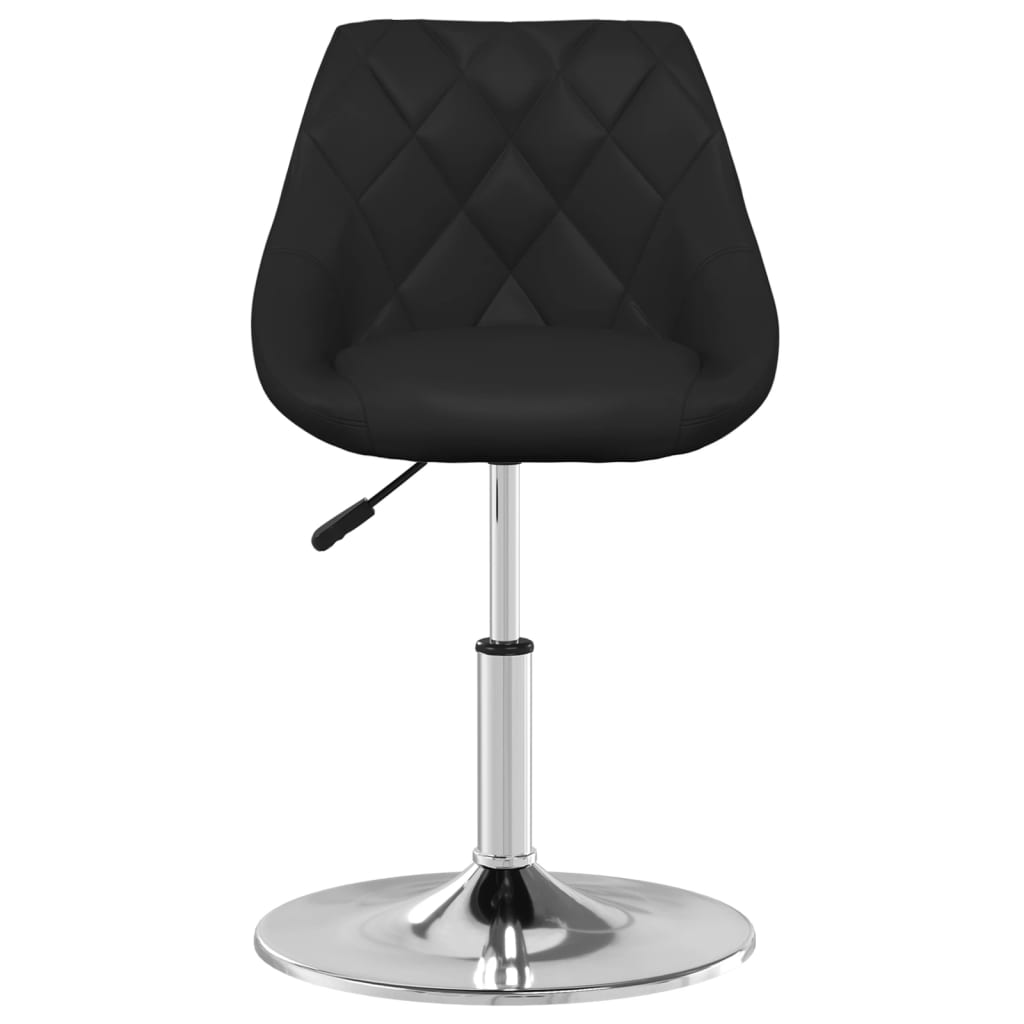 Silla de comedor de cuero sintético negra vidaXL