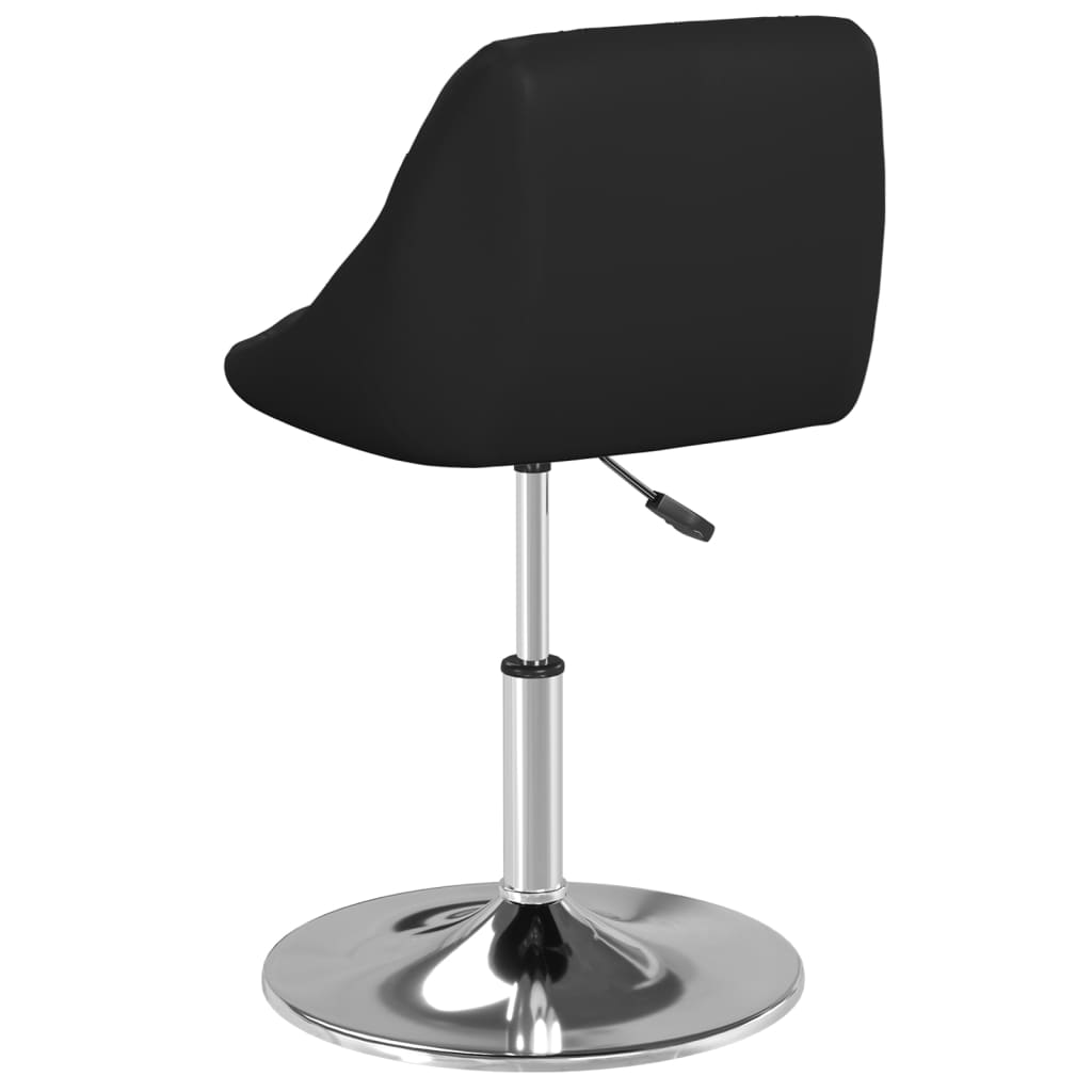 Silla de comedor de cuero sintético negra vidaXL