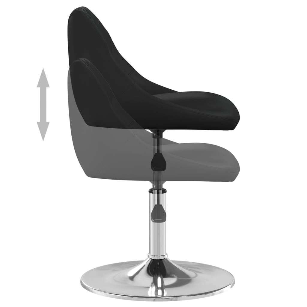 Silla de comedor de cuero sintético negra vidaXL